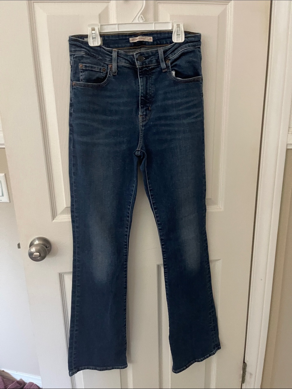 Levi's 725 High Rise Bootcut Dark Wash Flare Jeans